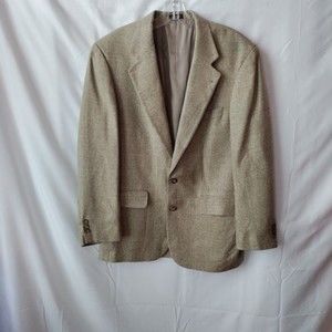 Executive Collection Silk Wool Linen Houndstooth Blazer Men's Sz 38R